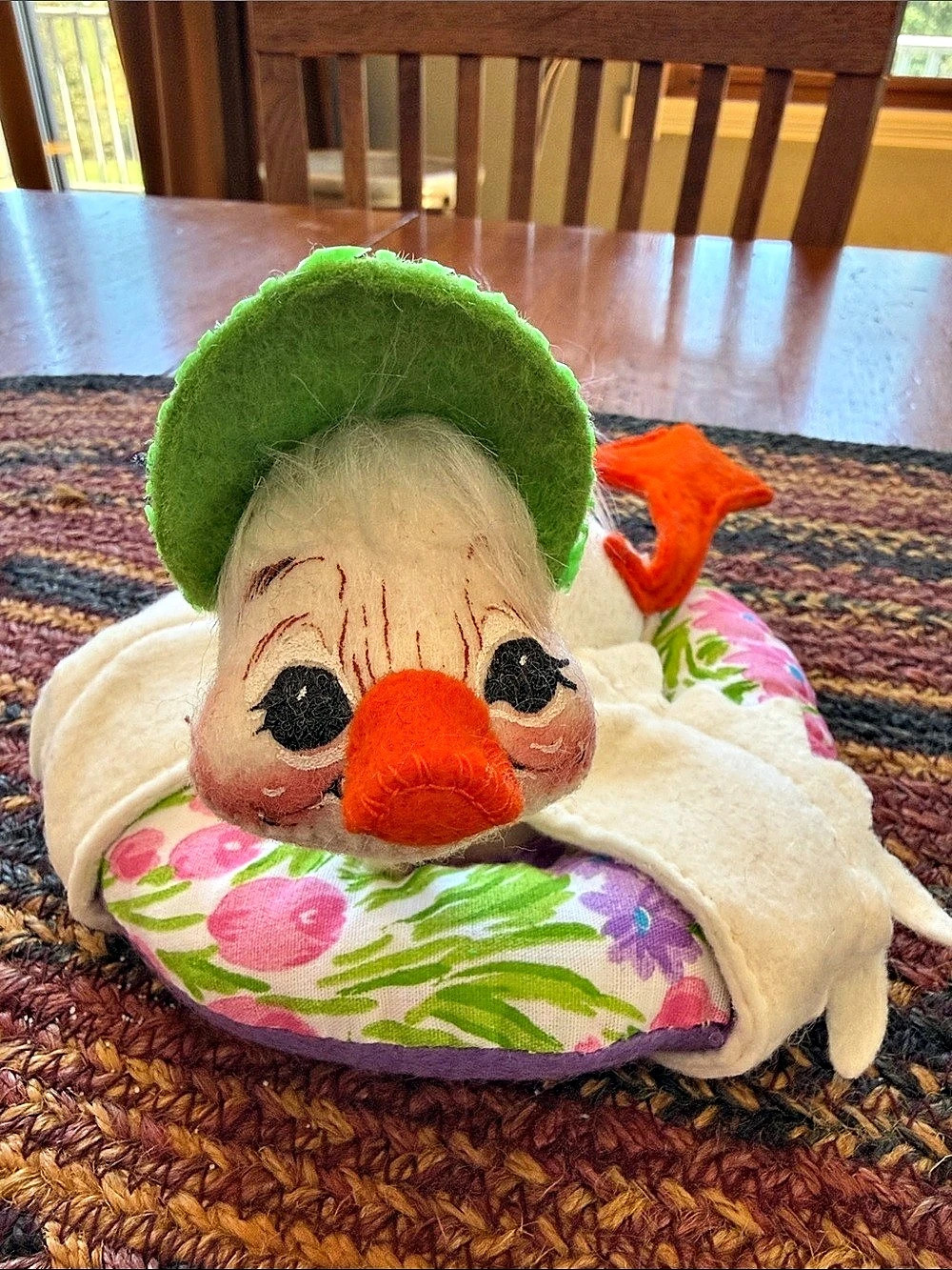 Vintage Hard To Find 1991 Annalee Duck with inner tube